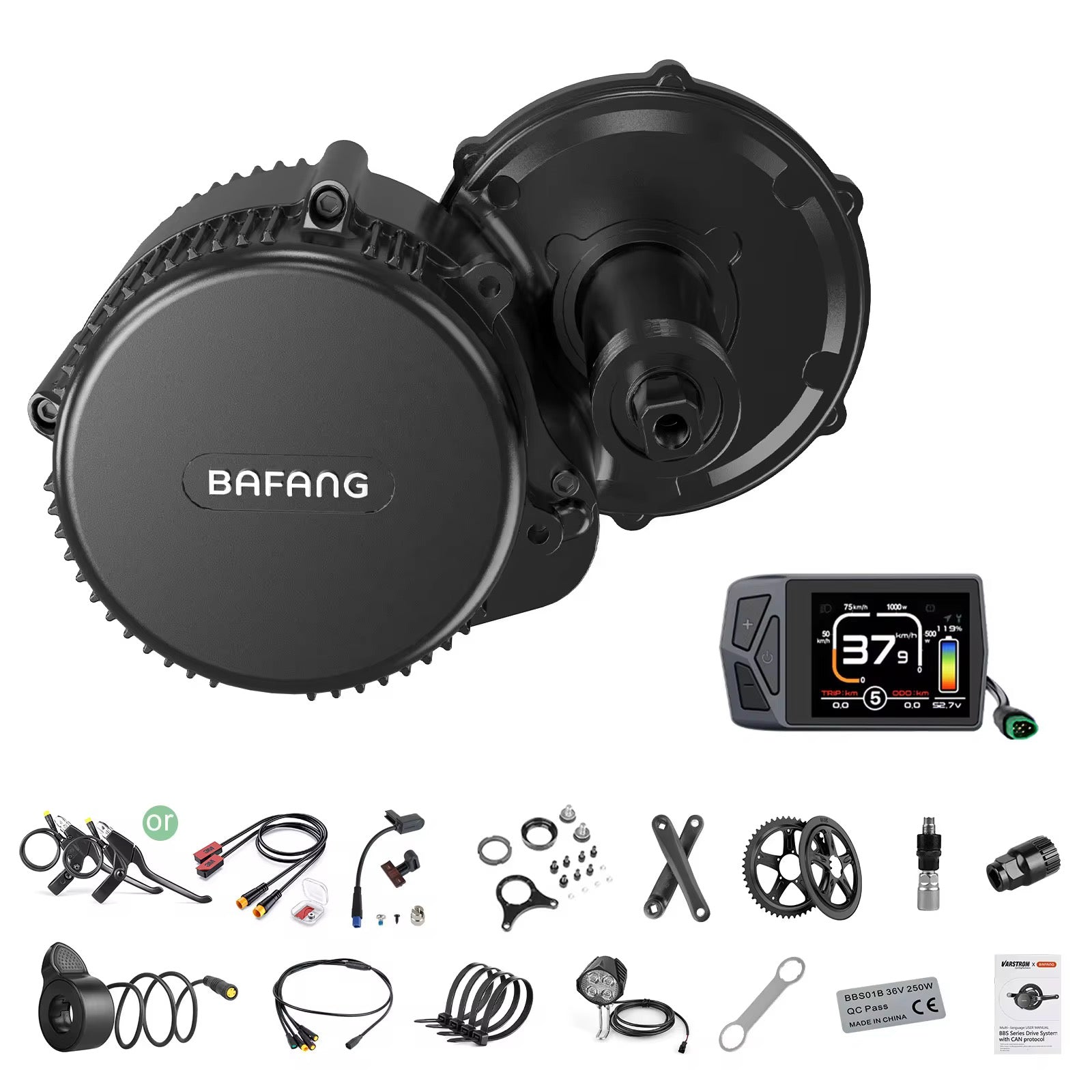 Bafang BBS Mid-Motor Electric Bike Conversion Kit 250w & 36v Battery Package ( Road legal)