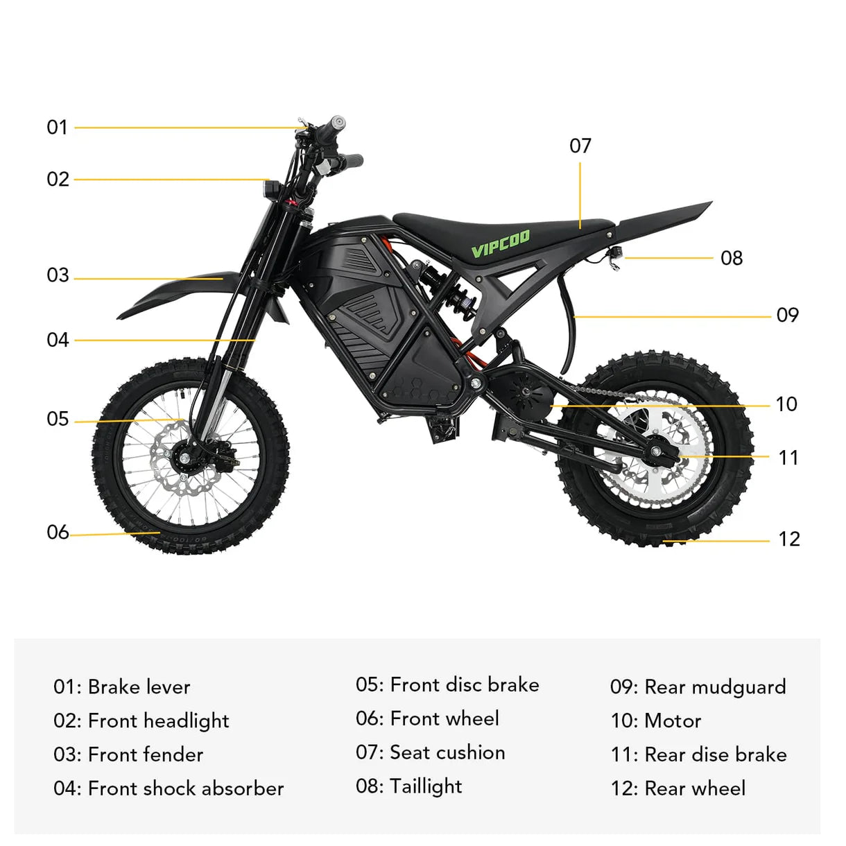Vipcoo H3 Electric Dirt Bike