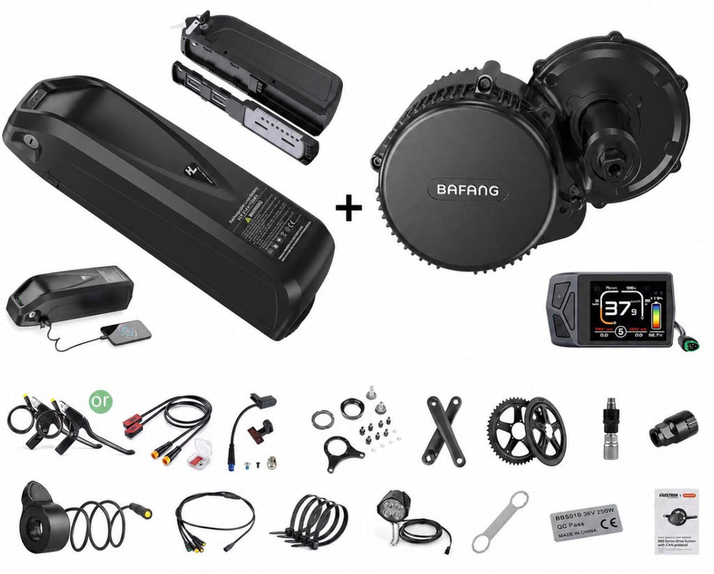 Bafang BBS Mid-Motor Electric Bike Conversion Kit 250w & 36v Battery Package ( Road legal)